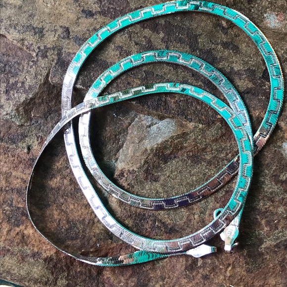 Jewelry - Sterling Silver Reversible Herringbone Necklace